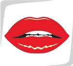 Gif animé bouche rouge